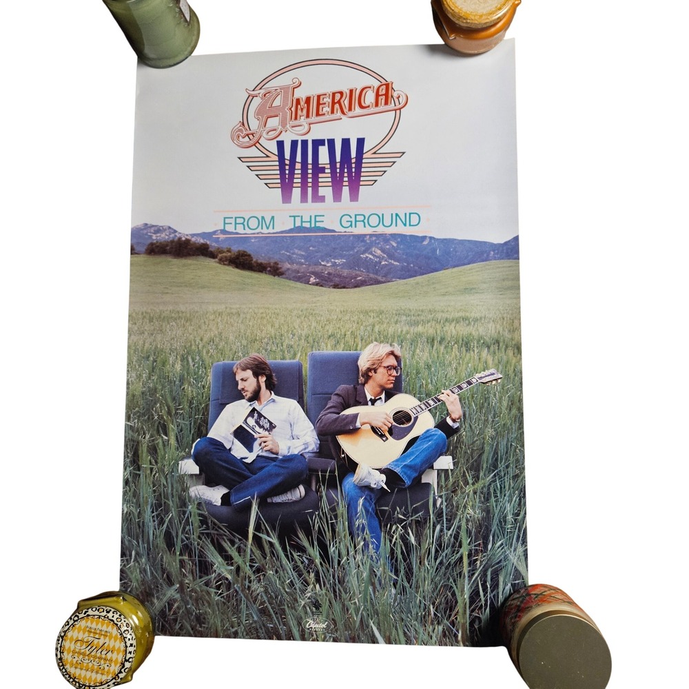 America View From The Ground 20x30 Vintage 1982 Promo Album‎ Poster Capitol Rock